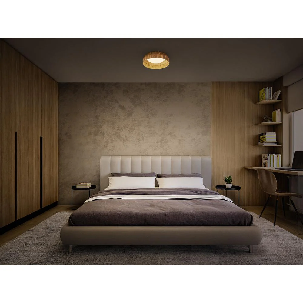 LEDVANCE DECOR Lampada da soffitto in carta di bambù marrone, 300mm, 12W - Image 5