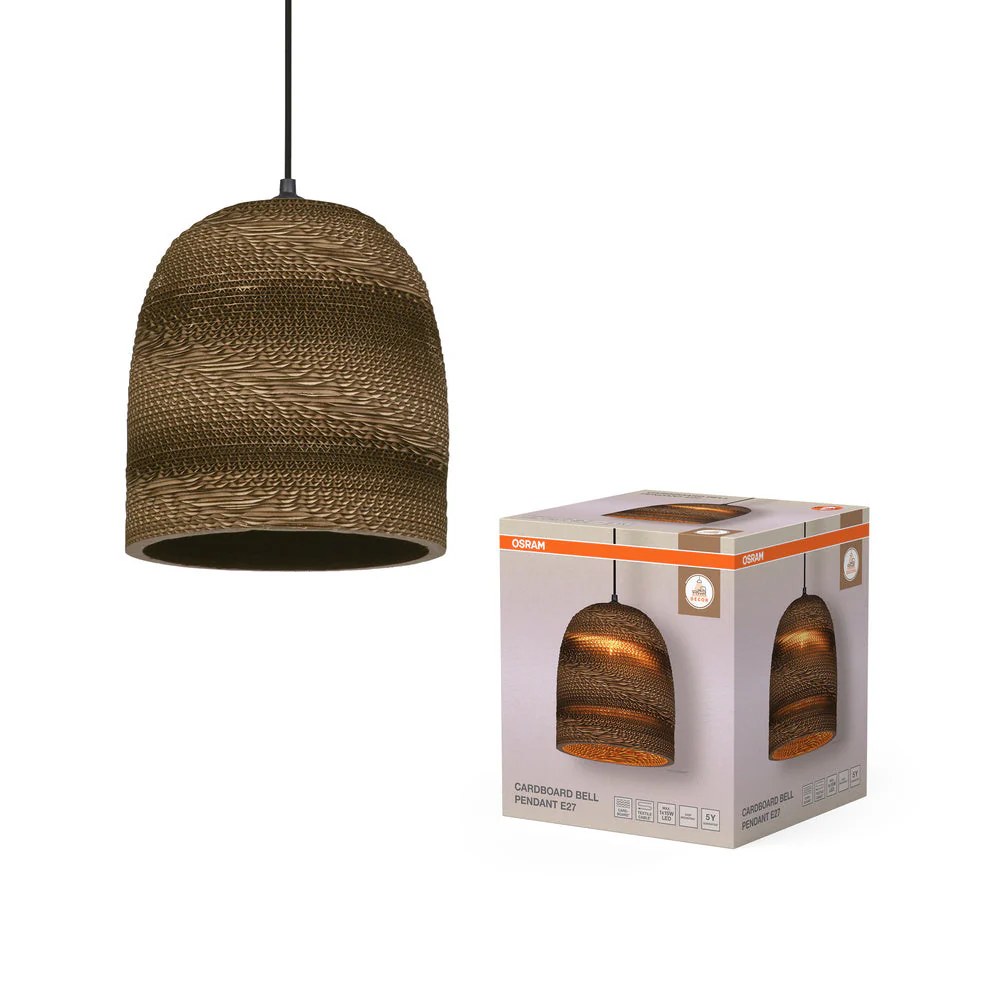 OSRAM DECOR Lampada a sospensione Decor Palla di cartone Campana marrone, E27
