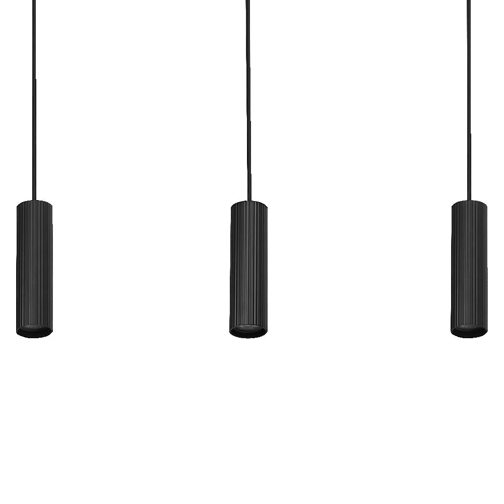 LEDVANCE DECOR Lampada a sospensione a tamburo LED, nera, 3 fiamme, GU10 - Image 3