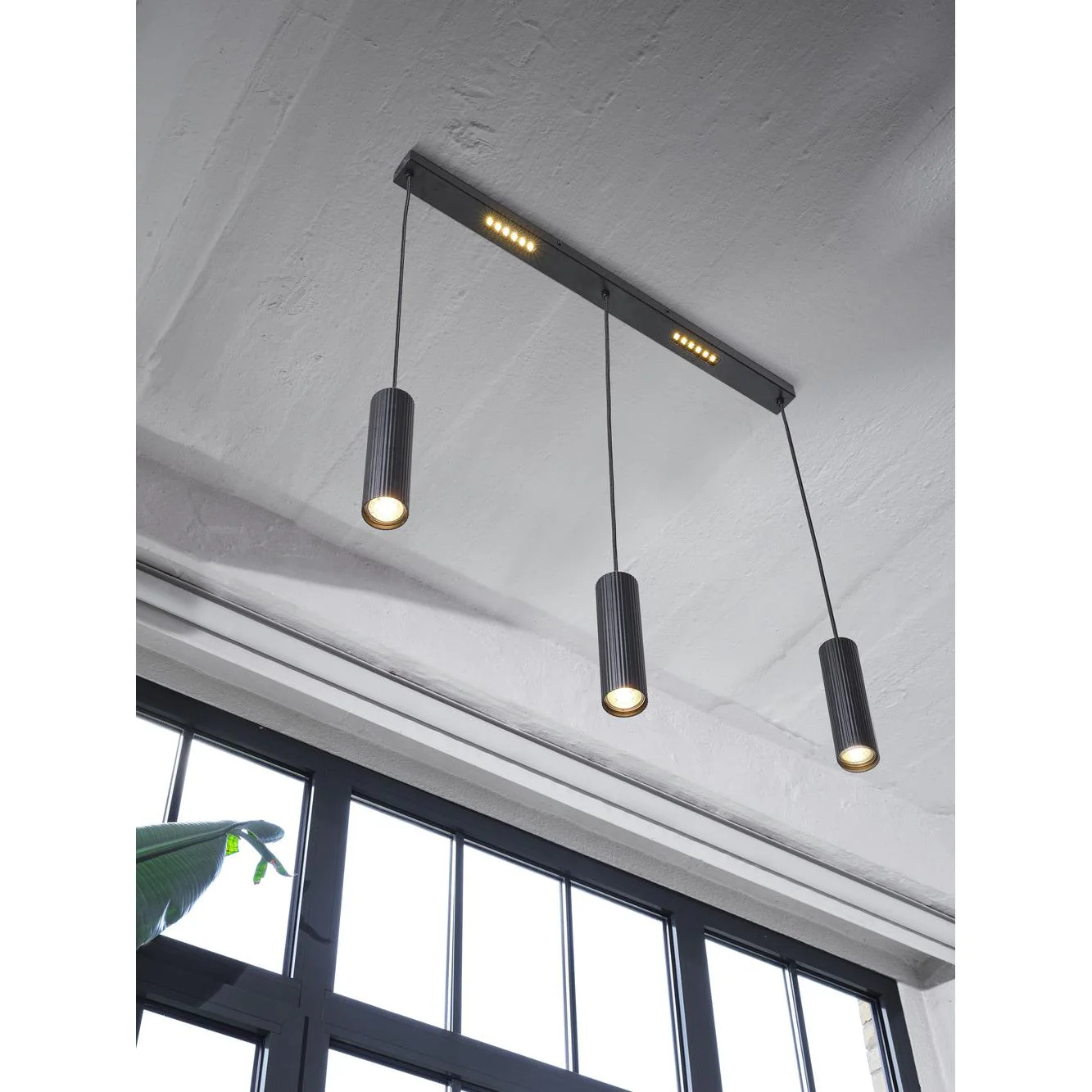 LEDVANCE DECOR Lampada a sospensione a tamburo LED, nera, 3 fiamme, GU10 - Image 8
