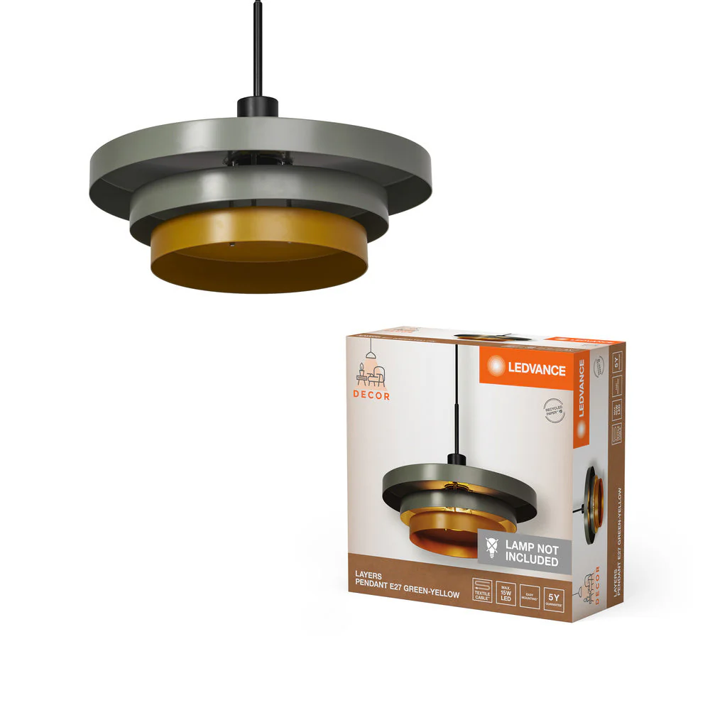 LEDVANCE DECOR Lampada a sospensione Layers verde, E27 - Image 2