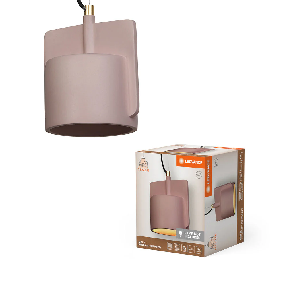 LEDVANCE DECOR Lampada a sospensione Mold 190MM 1xE27 Rosa - Image 2