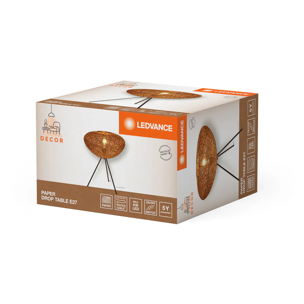 LEDVANCE DECOR Lampada da tavolo Paper Drop 1xE27 Beige - Image 5