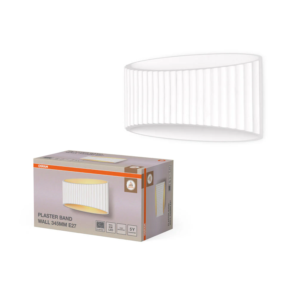 OSRAM DECOR fascia in gesso lampada da parete 290 1xE27 bianca