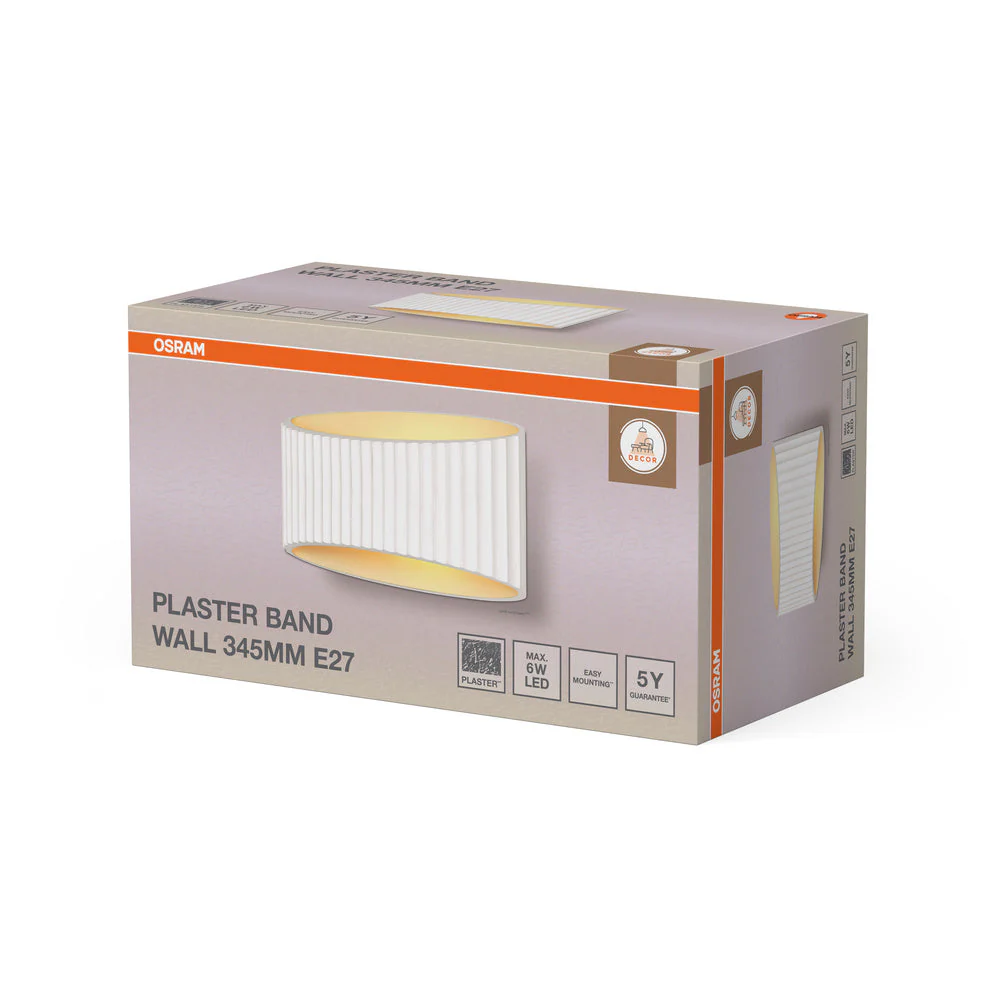 OSRAM DECOR fascia in gesso lampada da parete 290 1xE27 bianca - Image 3