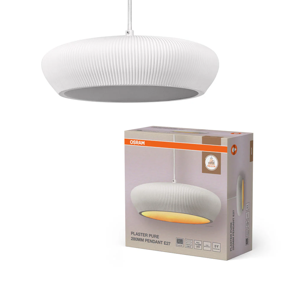 OSRAM DECOR Lampada in gesso, lampada a sospensione, E27, 283 mm