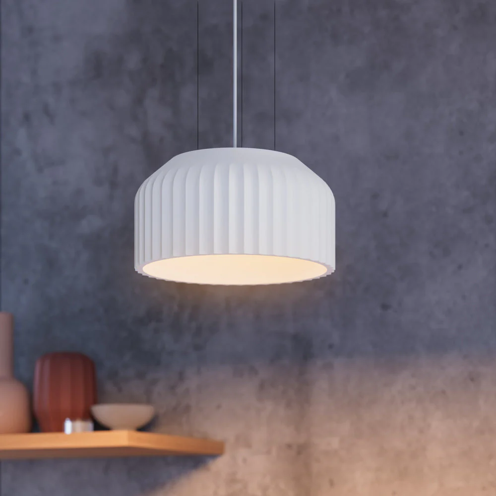 LEDVANCE DECOR Plaster Routes Lampada a sospensione Pendelleuchte 300 1xE27 Bianco - Image 9