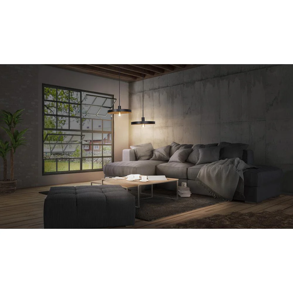 LEDVANCE DECOR Lampada a sospensione a piastra E27 Lampada a sospensione Nero Legno LEDVANCE DECOR - Image 5