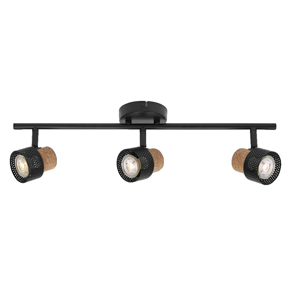 OSRAM DECOR SPOT CORK lampada da soffitto, 3 x 3,4W, 690lm, nero