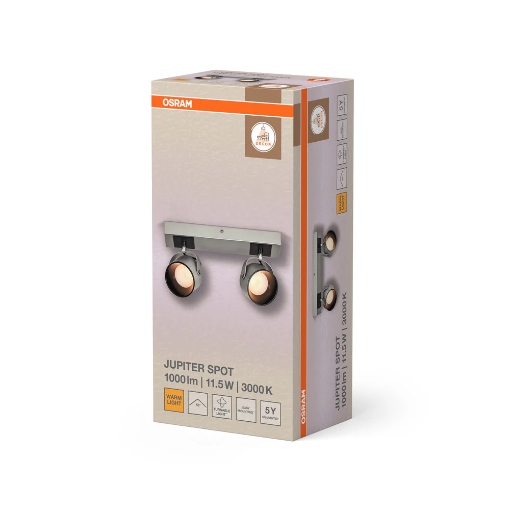 OSRAM DECOR SPOT JUPITER lampada da soffitto, 11,5W, 410lm, argento - Image 4