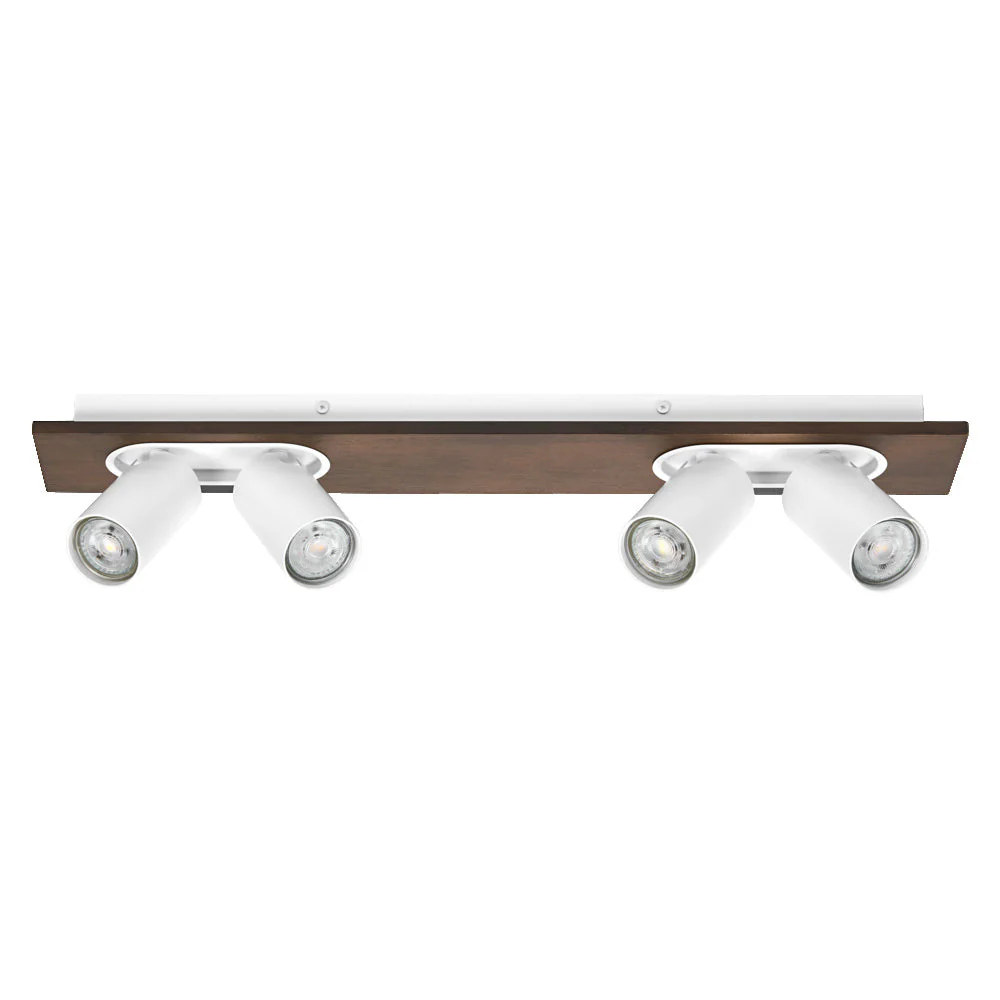 OSRAM DECOR SPOT MERCURY lampada da soffitto, 4 x 3,4W, effetto legno, bianco - Image 3