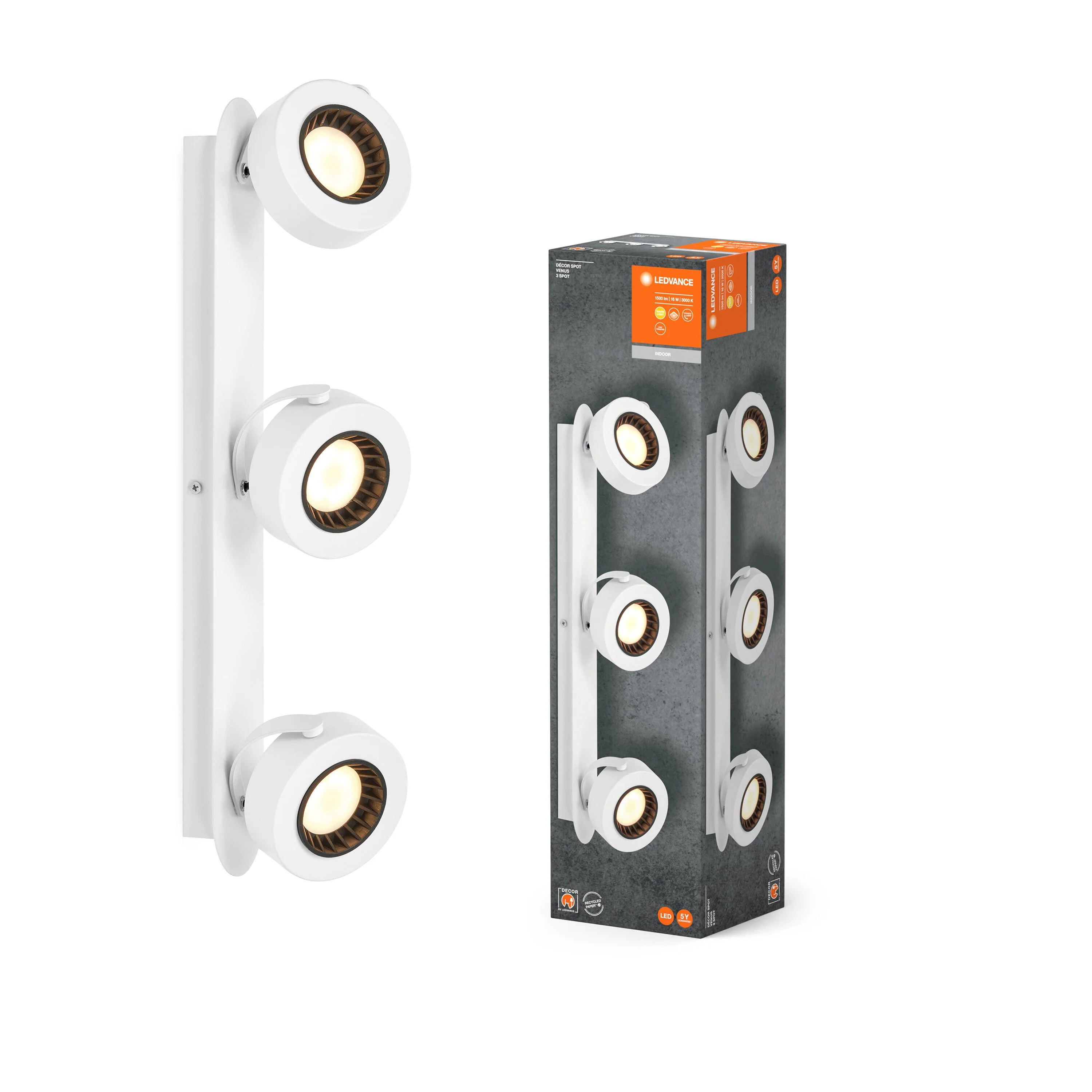 LEDVANCE DECOR SPOT VENUS lampada da soffitto, 16W, 650lm, bianco