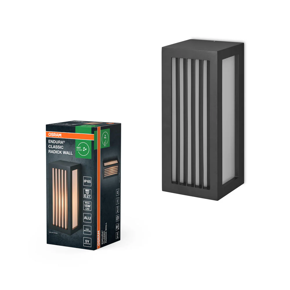OSRAM ENDURA CLASSIC RADICK W lampada da parete esterna, grigio scuro