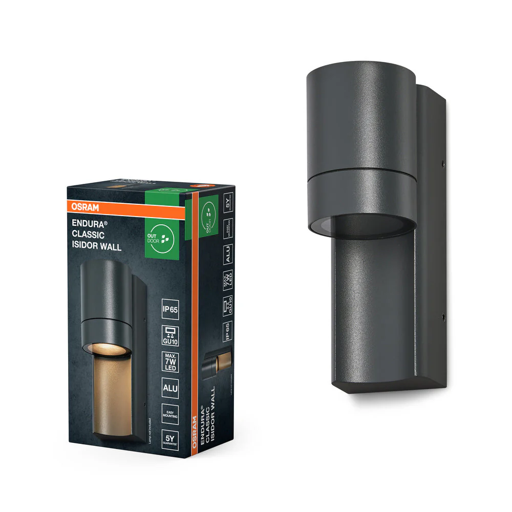 OSRAM ENDURA CLASSIC ISIDOR W lampada da parete esterna, grigio scuro