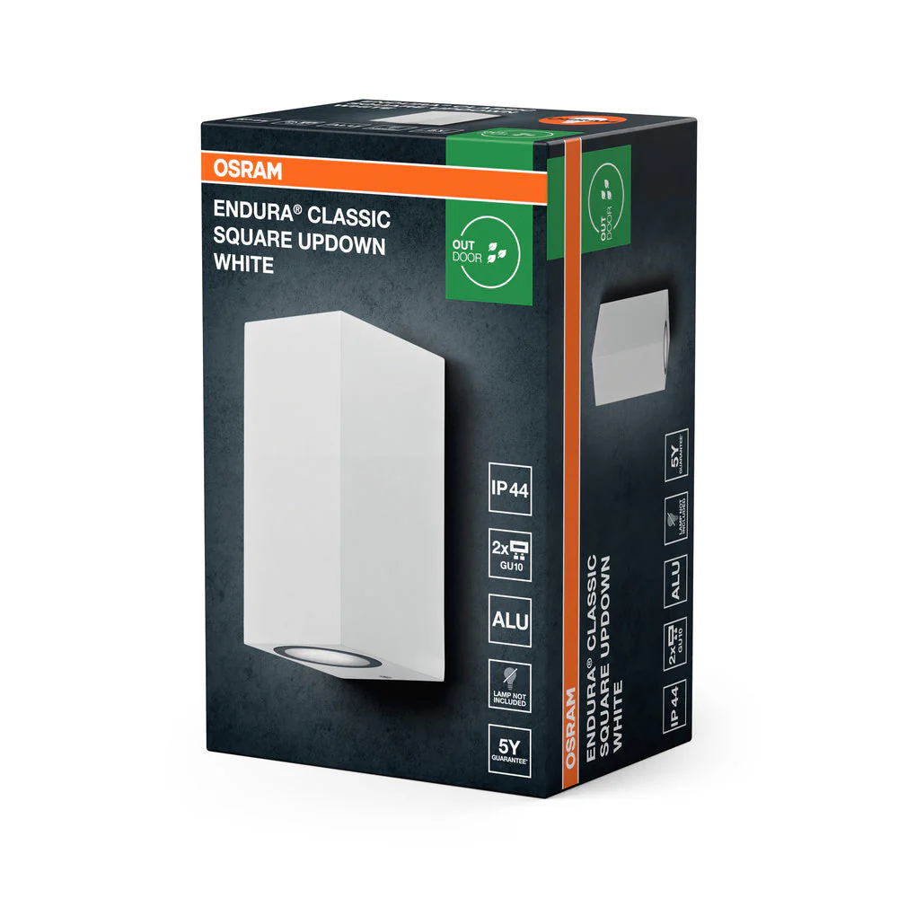 OSRAM ENDURA Square Updown lampada da parete esterna, bianca, GU10 - Image 3