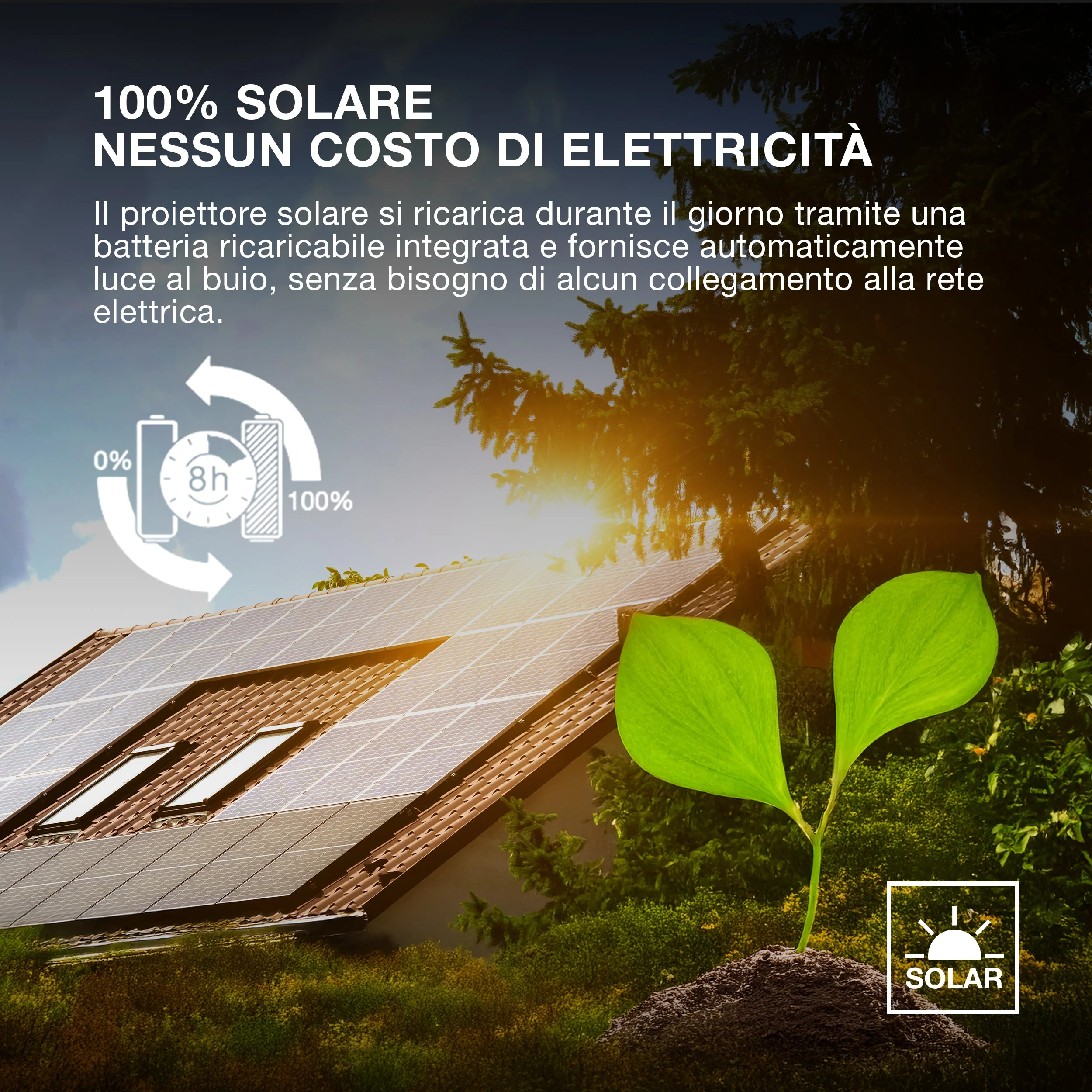 OSRAM ENDURA Faro a LED con sensore solare, nero, 4W, 500lm - Image 3