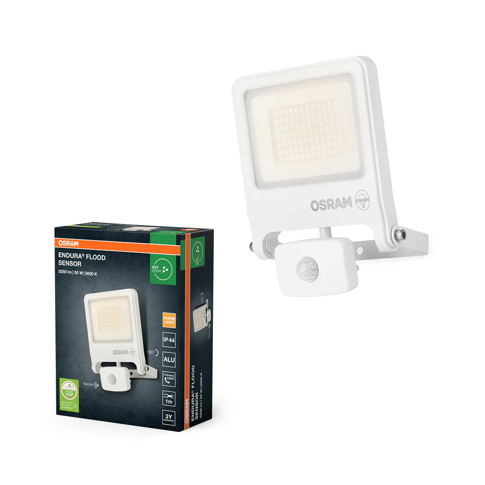 OSRAM ENDURA® FLOOD Sensore Bianco Caldo 50 W 3000 K WT