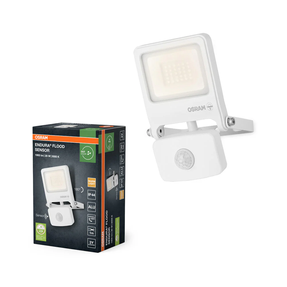 OSRAM ENDURA® Faretto LED con sensore 20W / 4000K Bianco freddo