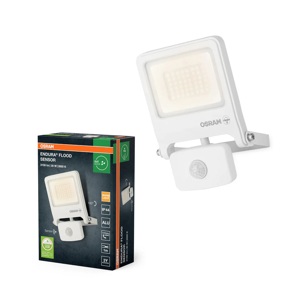 OSRAM ENDURA® LED Faretto Sensore 30W / 3000K Bianco caldo