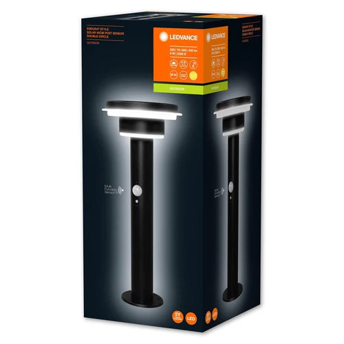 LEDVANCE ENDURA® Style Circle Doppio Palo Solare LED Lampada da Sentiero con Sensore 6W / 3000K Nero - Image 3