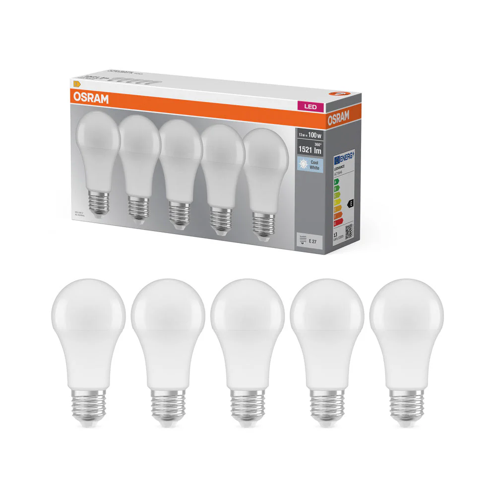 BASE LED CLASSICA A 13W 840 Satinata E27
