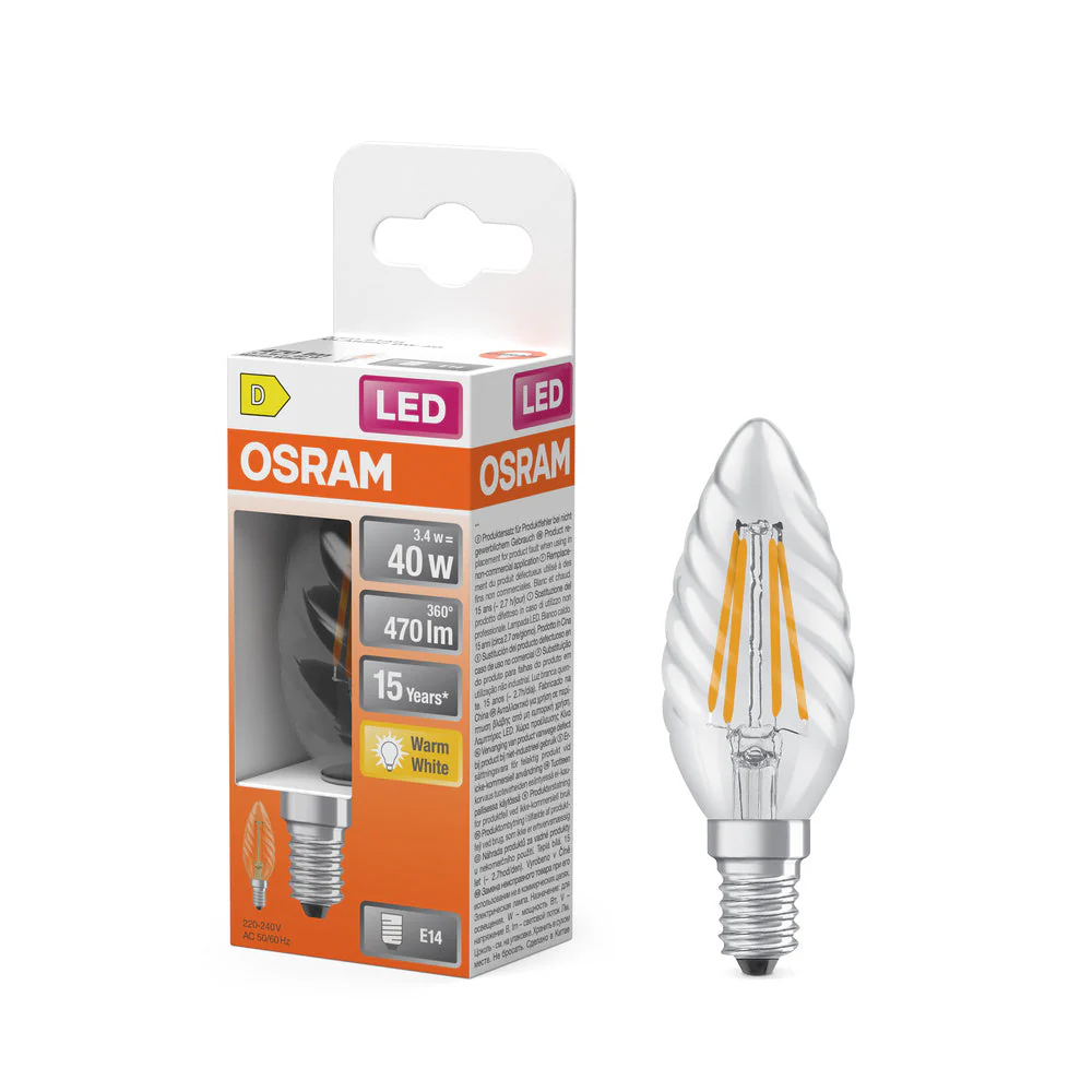 Retrofit LED CLASSIC BW 3.4W 827 Chiaro E14