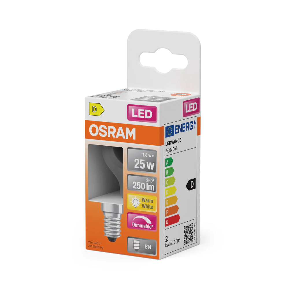 Retrofit LED CLASSIC P DIM 1.8W 827 Trasparente E14 - Image 3