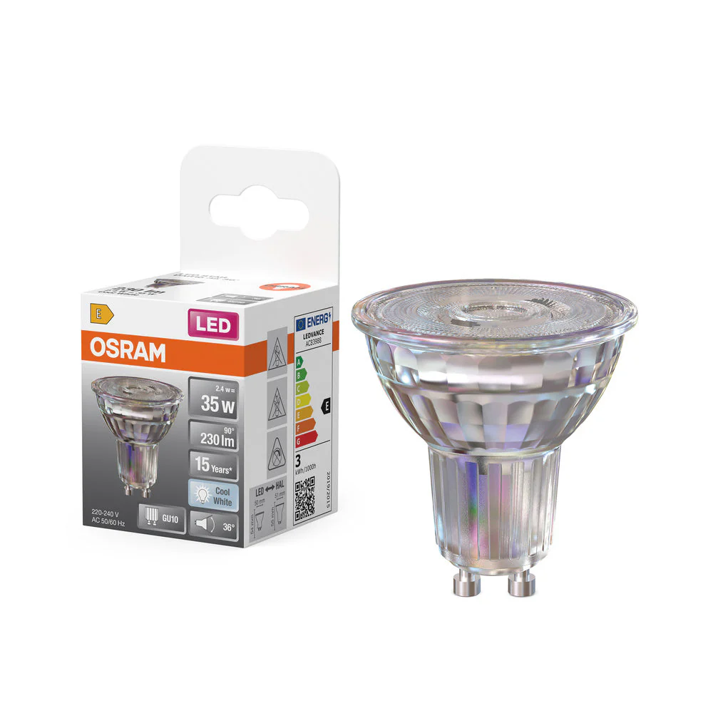 OSRAM LED STAR PAR16 LED Faretto (ex 35W) 2,6W / 4000K Bianco freddo GU10