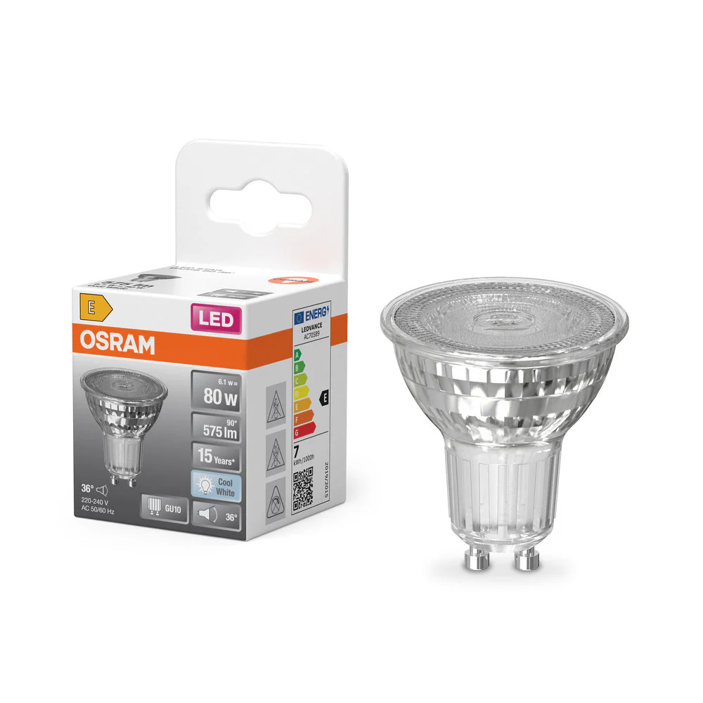 OSRAM LED Riflettore Lampada LED STAR PAR16 6.9W 840 GU10 575lm, 575 lm, 4000 K, Bianco freddo