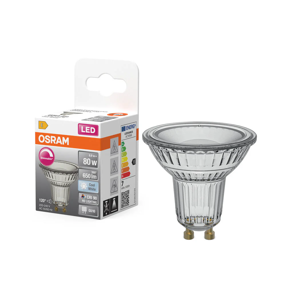 OSRAM LED SUPERSTAR PAR16 LED Spot opaco dimmerabile (ex 80W) 8,3W / 4000K Bianco freddo GU10