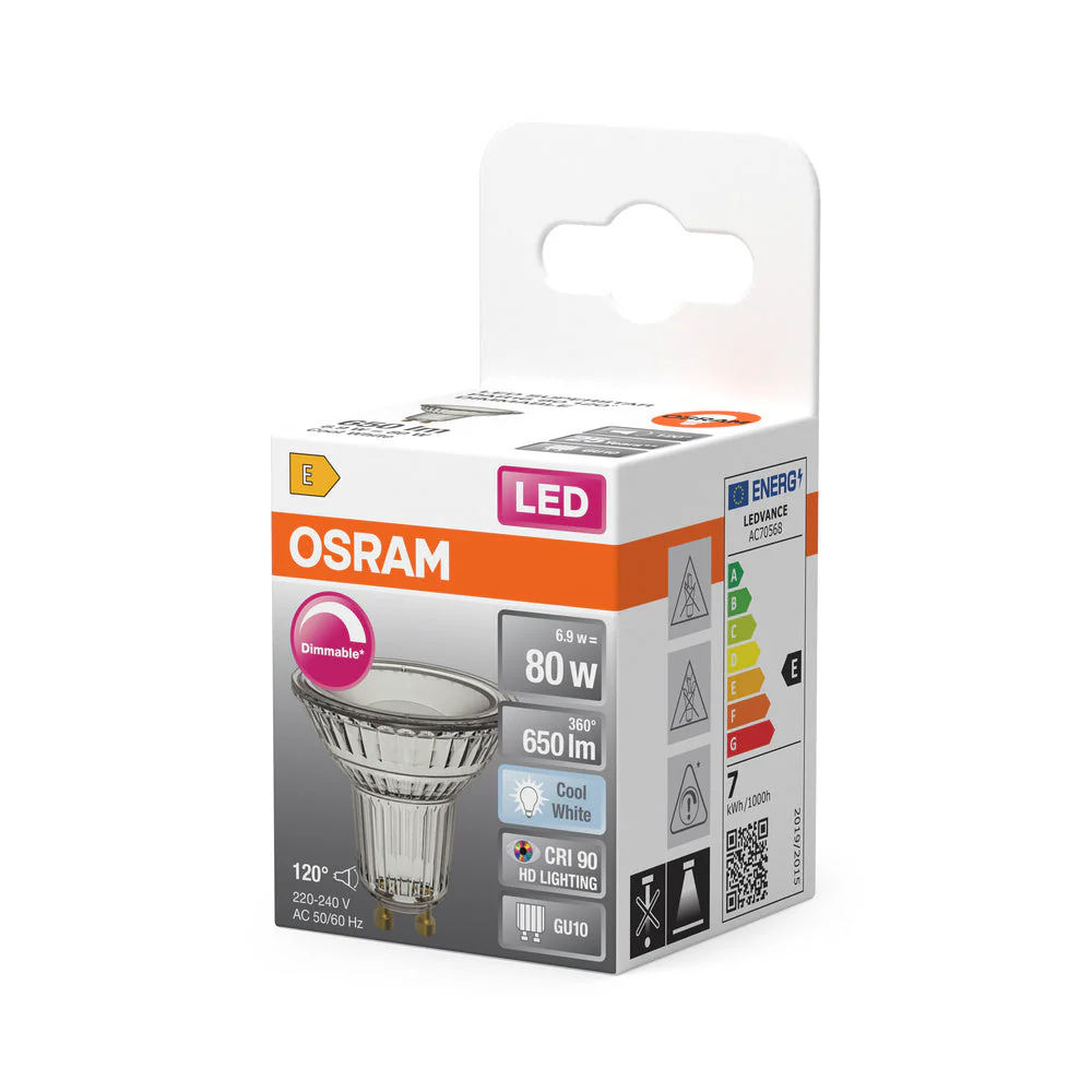OSRAM LED SUPERSTAR PAR16 LED Spot opaco dimmerabile (ex 80W) 8,3W / 4000K Bianco freddo GU10 - Image 3