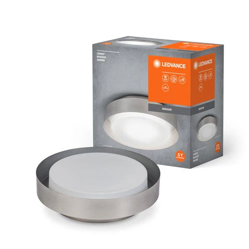 LEDVANCE ORBIS MADRID lampada da soffitto 290mm, nichel, E27