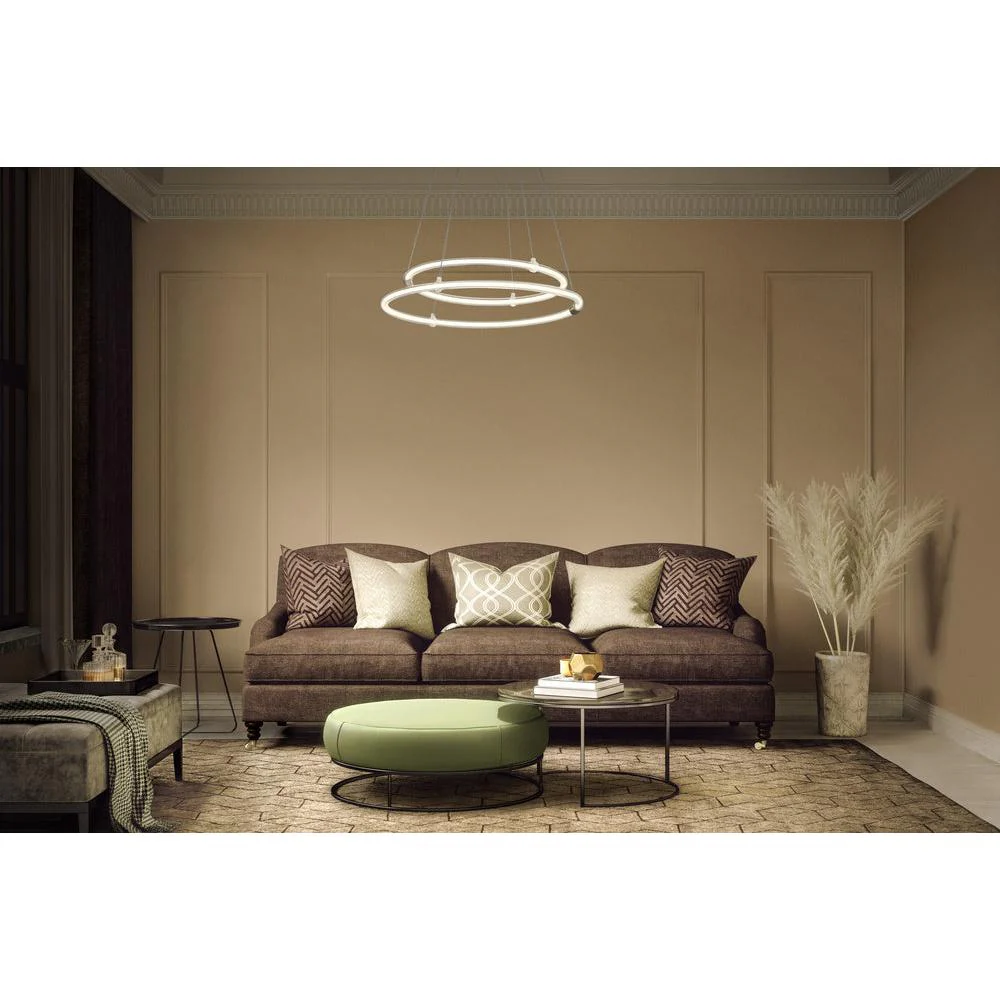 LEDVANCE DECOR Aura lampada a sospensione a 2 pezzi, 3000K, 21W, 2400lm, Click DIM - Image 6