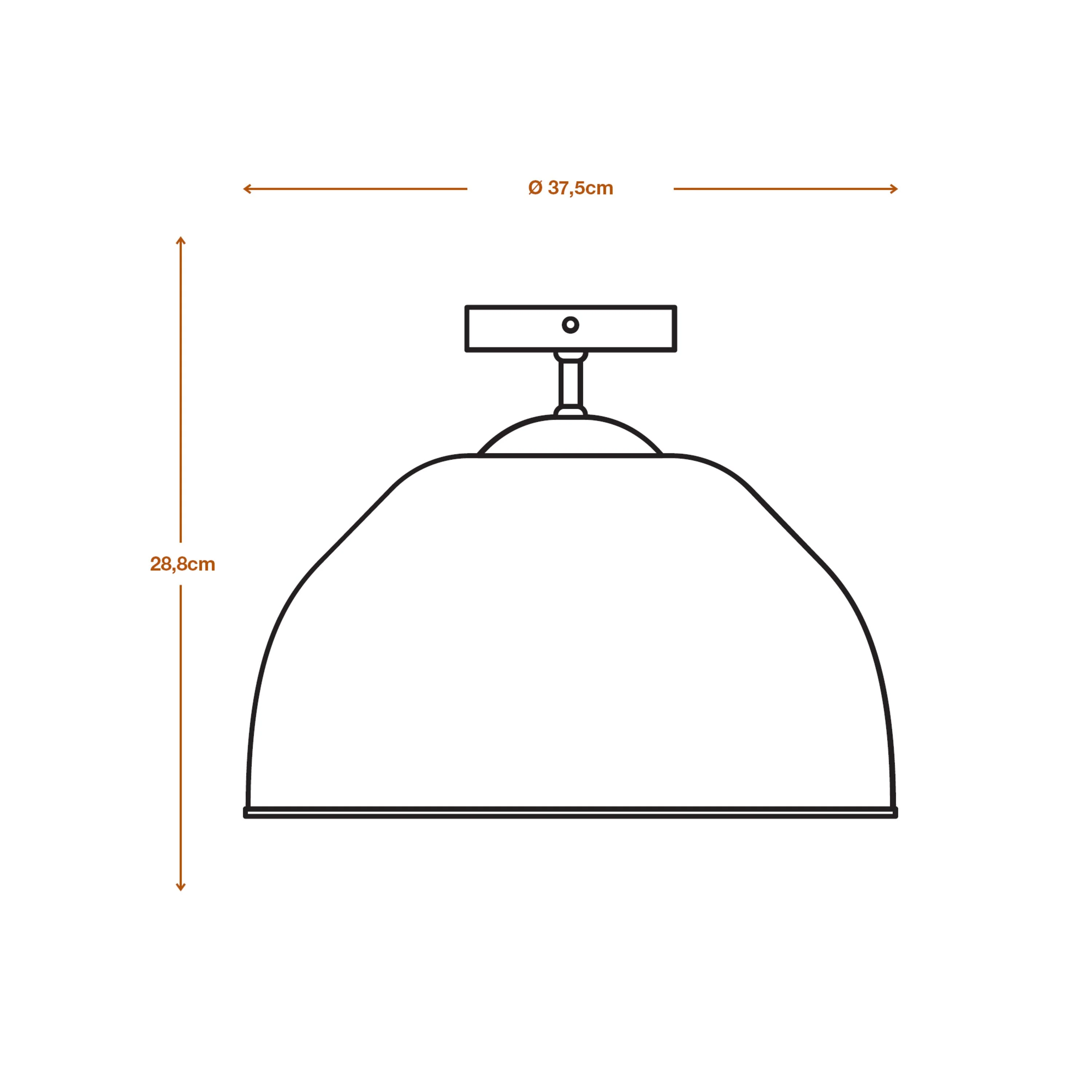 Plafoniera LEDVANCE DECOR Decor Camel Bell bianca, E27, 375 mm - Image 9