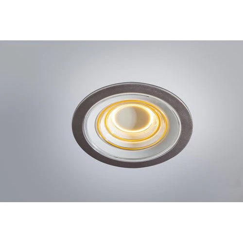 LEDVANCE DECOR FIL DL RIPPLE Downlight, Ø 166mm, argento, 9W, 850lm - Image 2