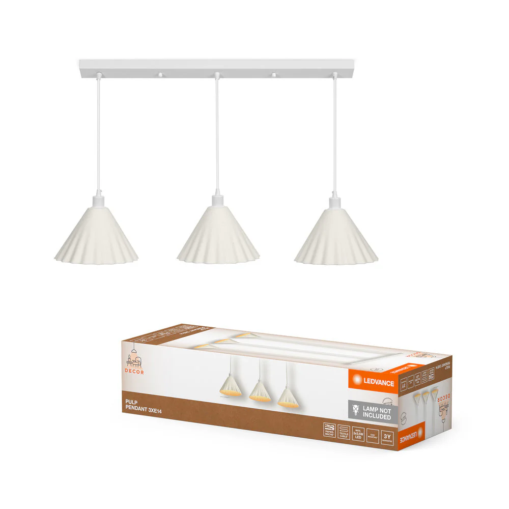 Lampada a sospensione LEDVANCE DECOR a 3 luci Decor Pulp bianco, E14 - Image 2