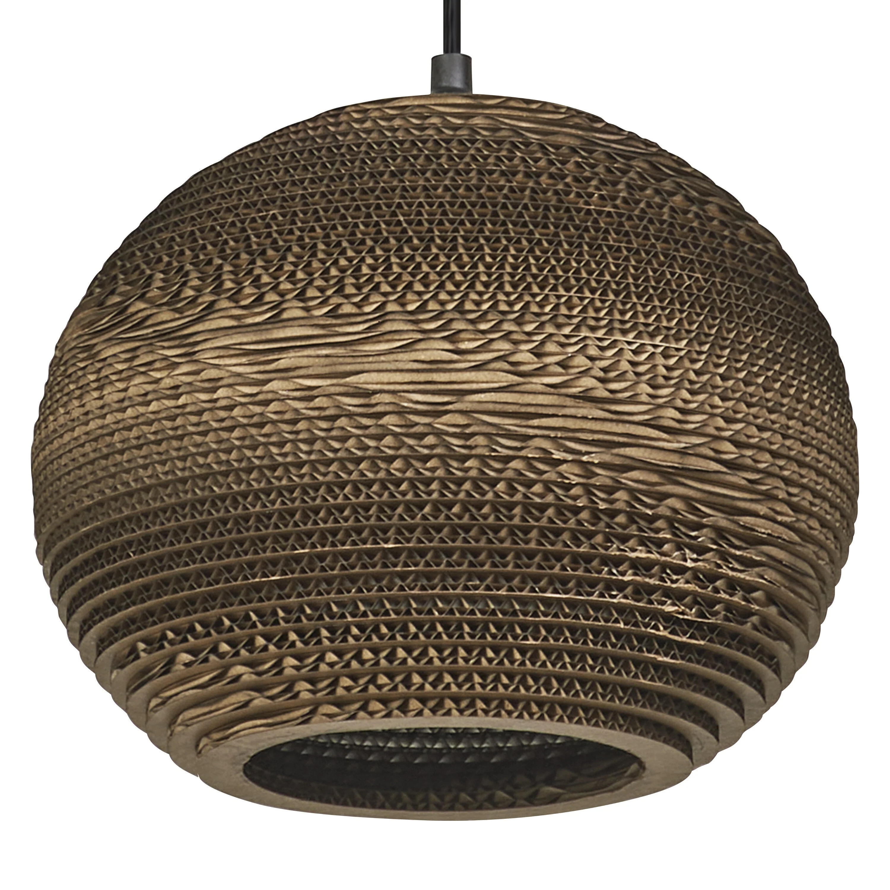 Lampada a sospensione LEDVANCE DECOR Decor Cardboard Ball marrone, E27 - Image 3