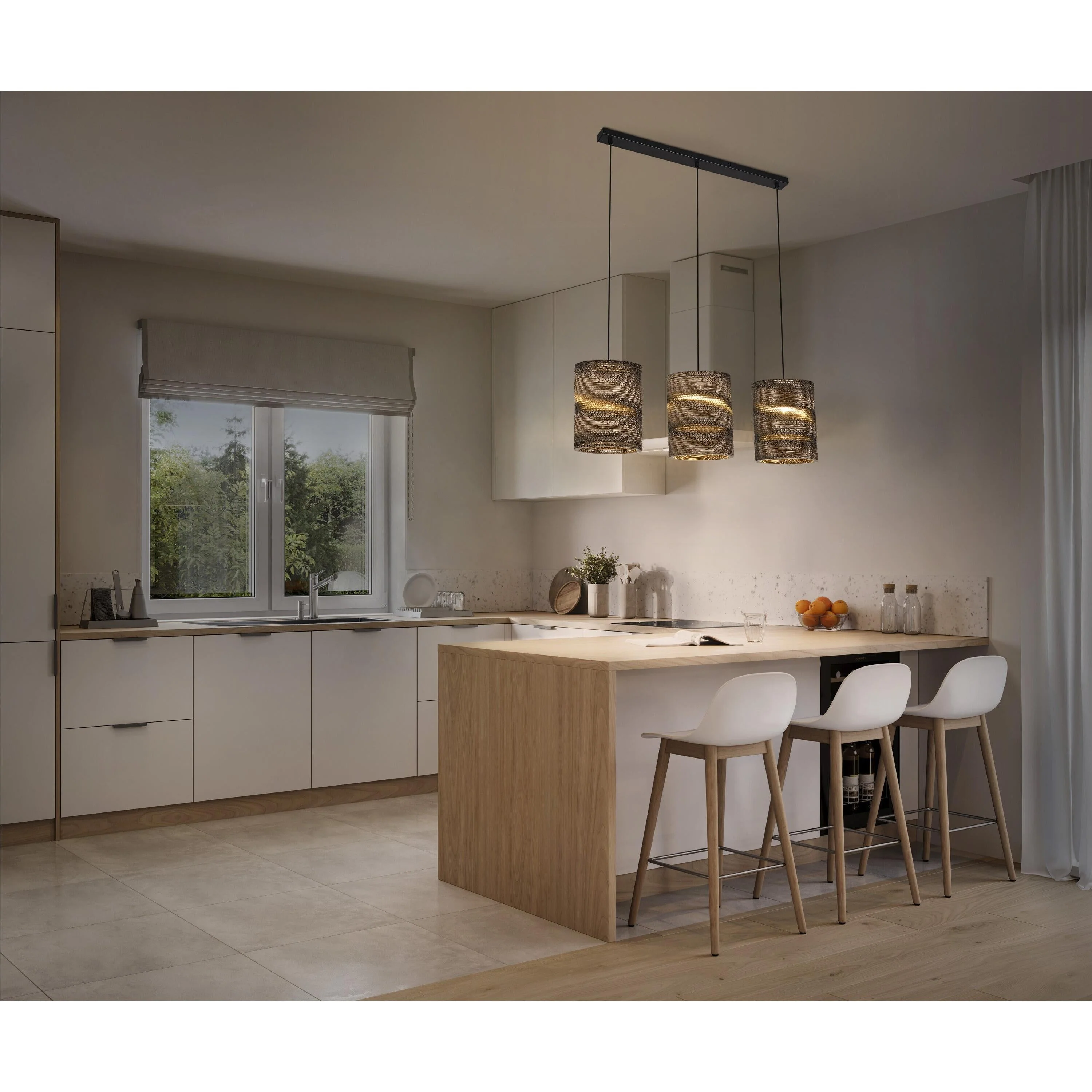 LEDVANCE DECOR Pendelleuchte Decor Cartone Cilindro braun, 3xE27 - Image 6