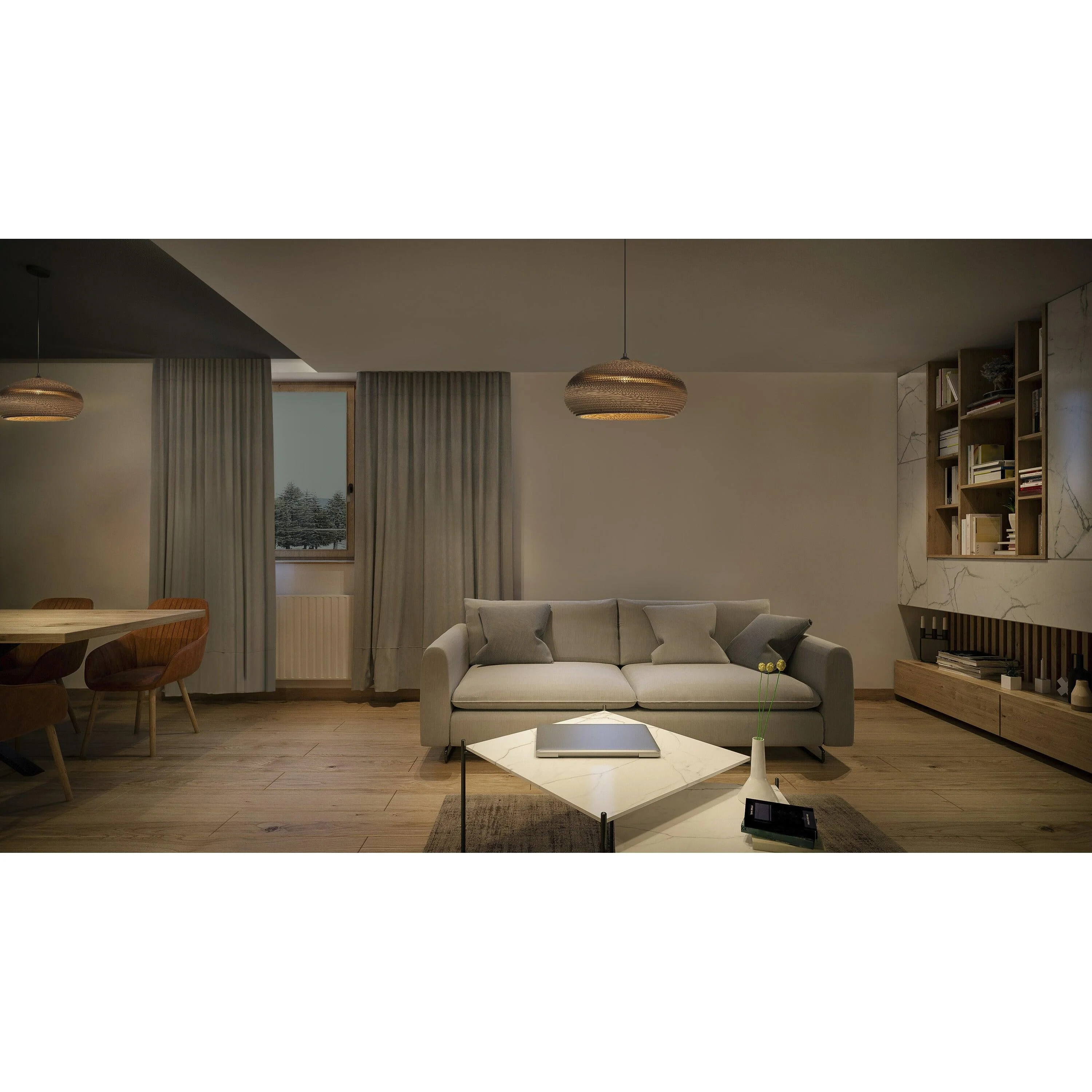 Lampada a sospensione LEDVANCE DECOR Decor Cardboard Drop marrone, E27 - Image 5