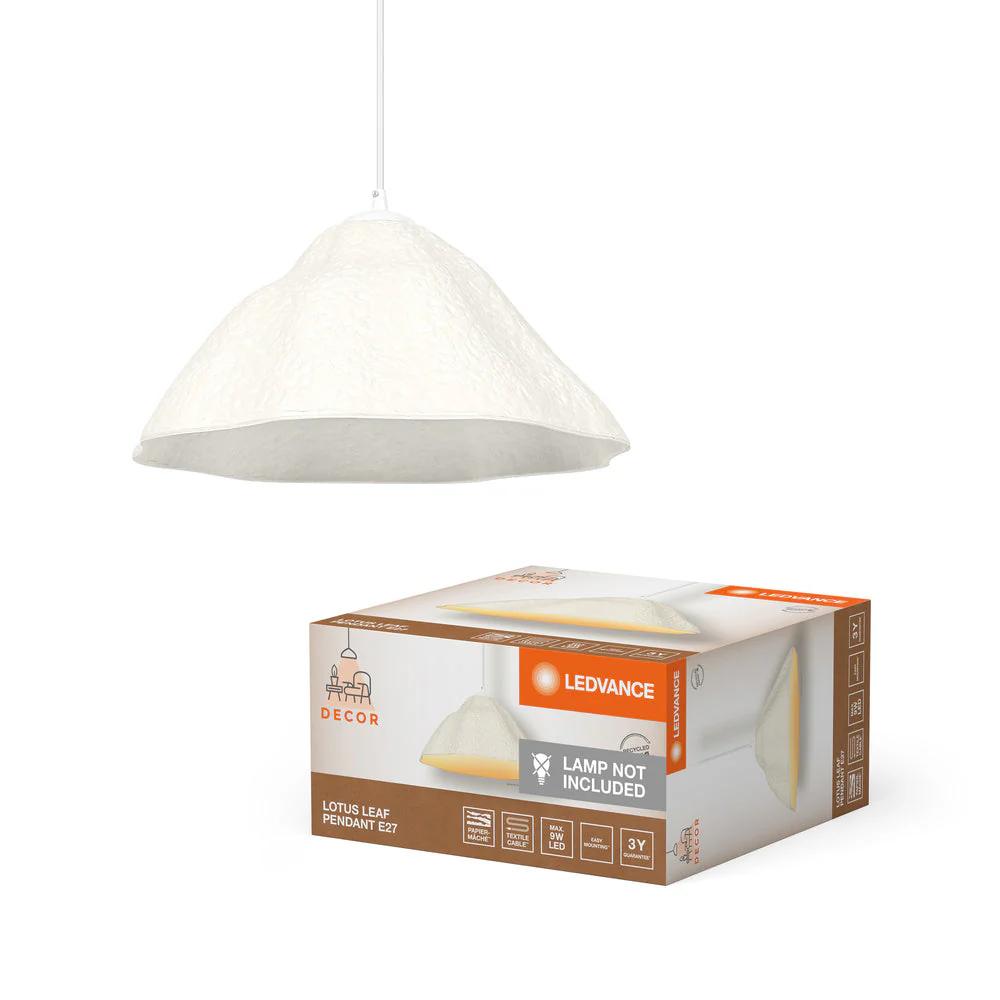Lampada a sospensione LEDVANCE DECOR Decor Lotus Leaf bianca, E27, 396 mm - Image 2