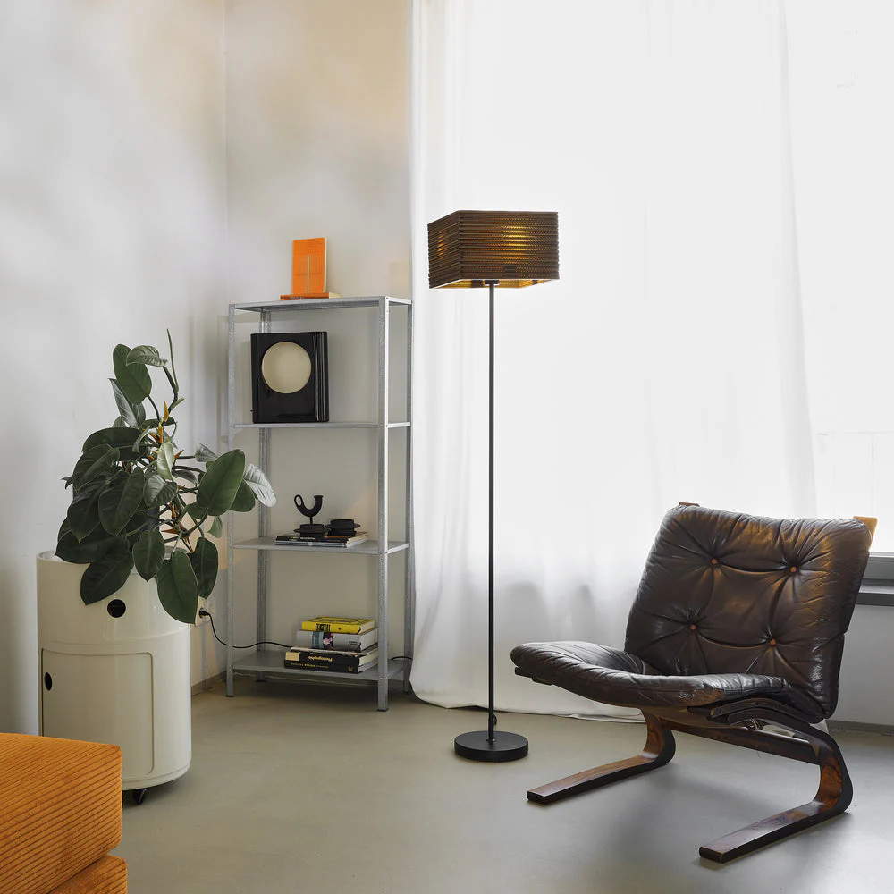 LEDVANCE DECOR Lampada da terra Decor Cardboard Square marrone, E27 - Image 4