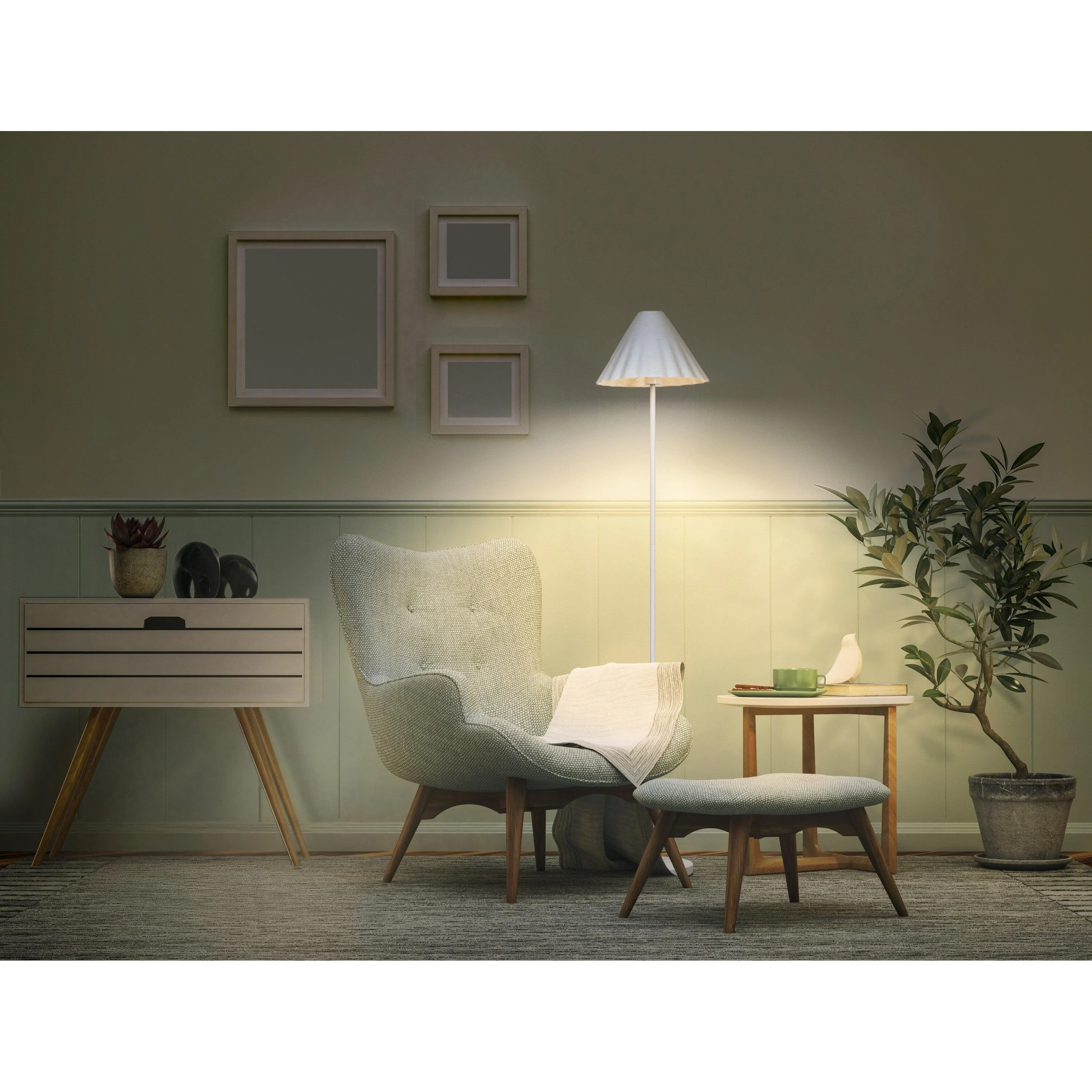 LEDVANCE DECOR Lampada da terra Decor Pulp bianco, E27, dimmerabile - Image 3