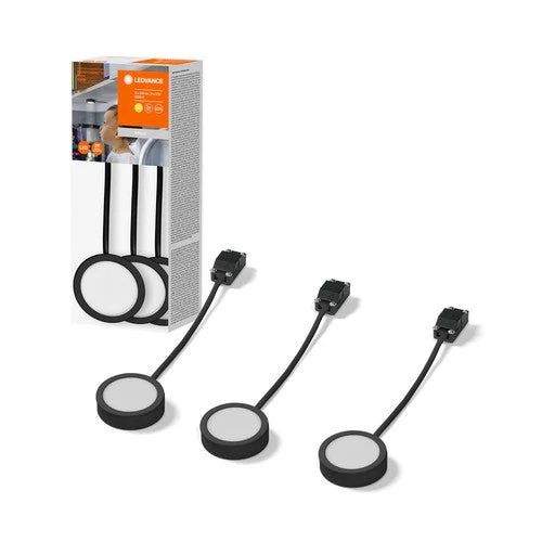 LEDVANCE lampada da sottopensile PUCK 65mm, nero, 3W, 330lm