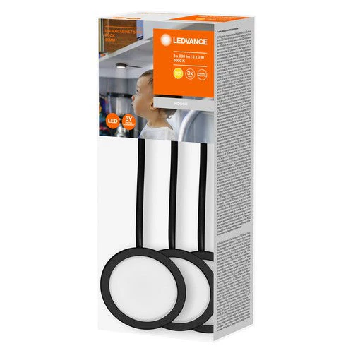 LEDVANCE lampada da sottopensile PUCK 65mm, nero, 3W, 330lm - Image 3