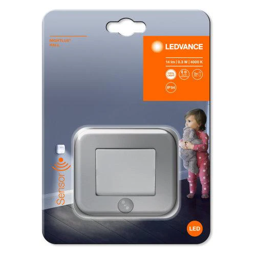 LEDVANCE NIGHTLUX® Luce notturna a batteria LED per corridoio con sensore 0,3W / 4000K Bianco freddo - Image 3