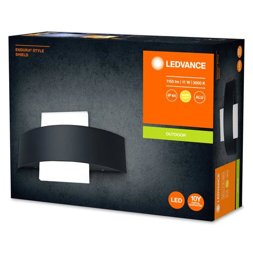 LEDVANCE LED lampada a parete e soffitto, lampada per applicazioni esterne, bianco caldo, 60,0 mm x 240,0 mm x 142,0 mm, ENDURA STYLE SHIELD - Image 3