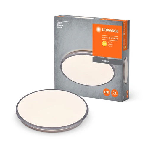 LEDVANCE ORBIS DUBLIN lampada da soffitto, argento, 24W, 2700lm