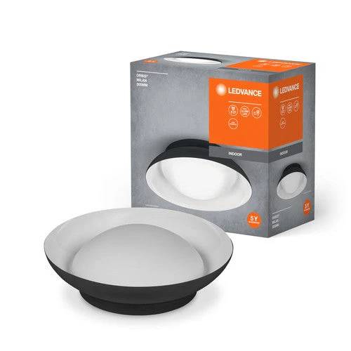 LEDVANCE ORBIS MILAN Lampada da soffitto 305mm, nero, 2xE27