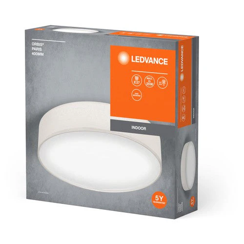 LEDVANCE ORBIS PARIS lampada da soffitto 400mm, beige, 2xE27 - Image 3