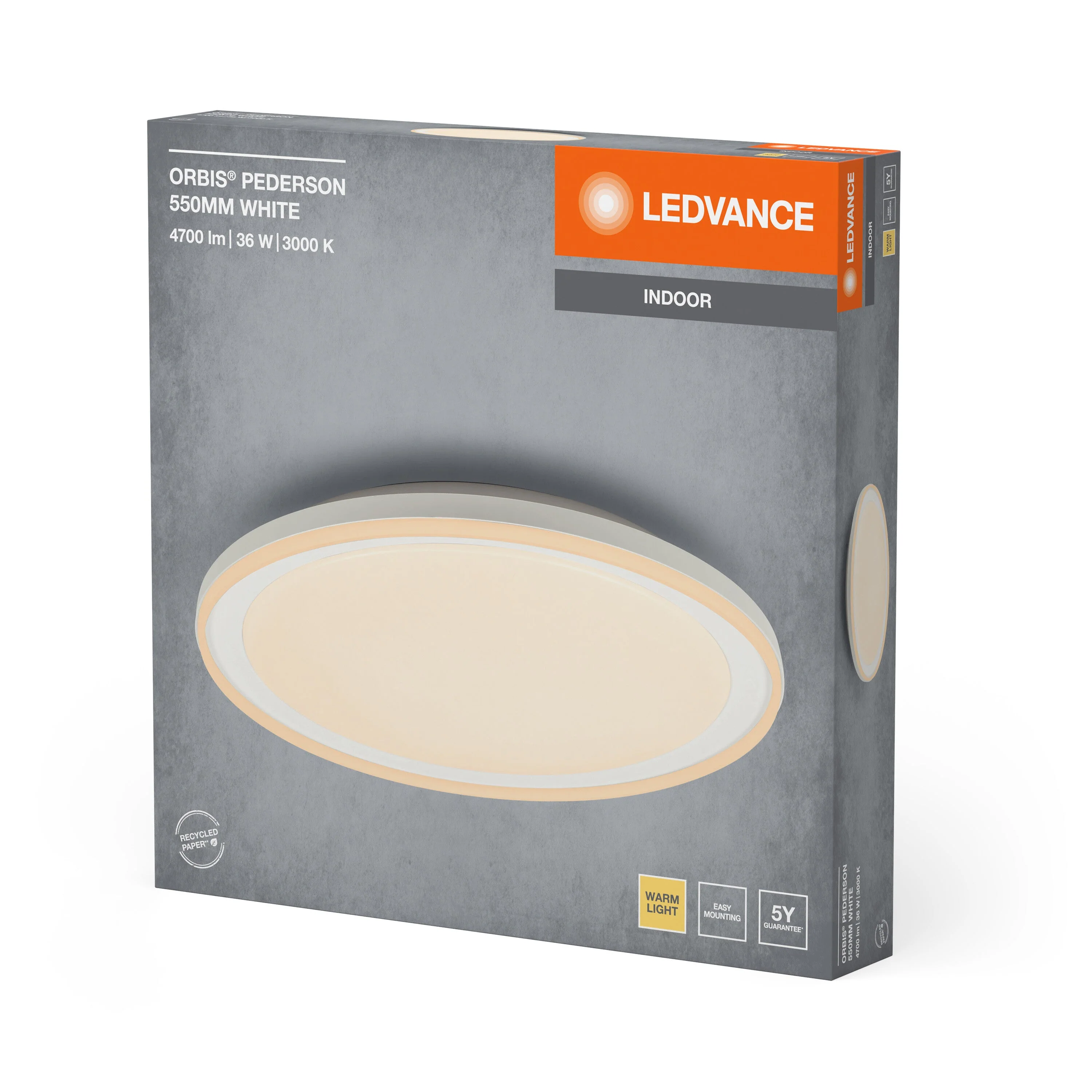 Plafoniera LEDVANCE ORBIS Pederson 36W 550mm bianca - Image 3